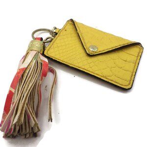 Sam & Libby Bag Charm/ Yellow Card Case/ Multi-Color Tassel